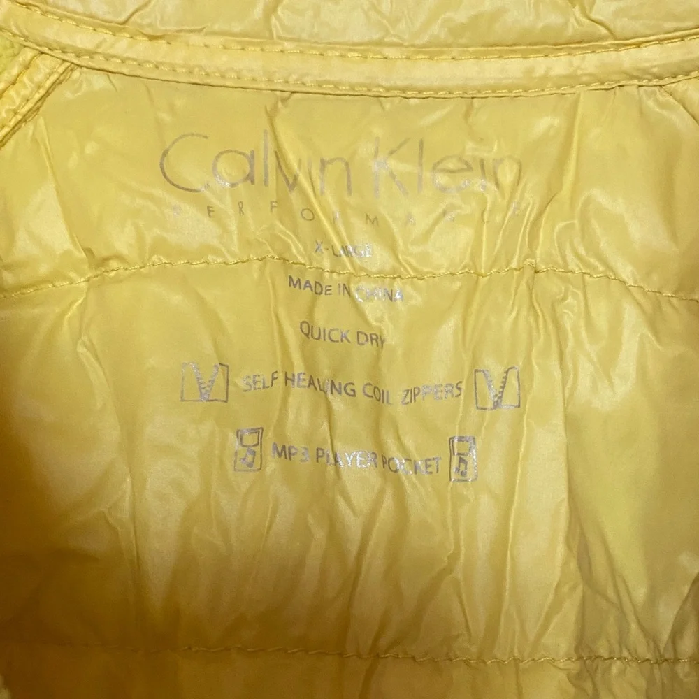 Calvin Klein Lightweight Down-Filled Women's Yellow Jacket XL - Picture 2 of 6